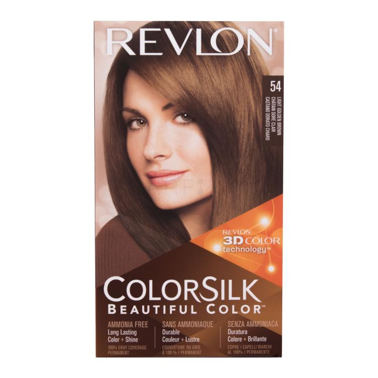 Revlon Colorsilk Beautiful Color Vopsea de păr pentru femei Nuanţă 54 Light Golden Brown Set