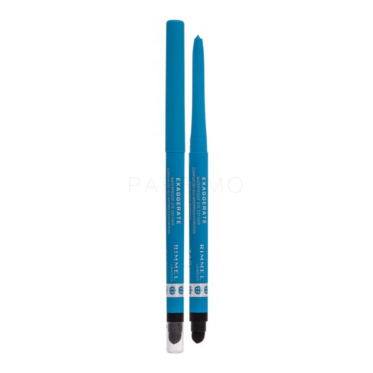Rimmel London Exaggerate Waterproof Creion de ochi pentru femei 0,28 g Nuanţă 240 Aqua Sparkle