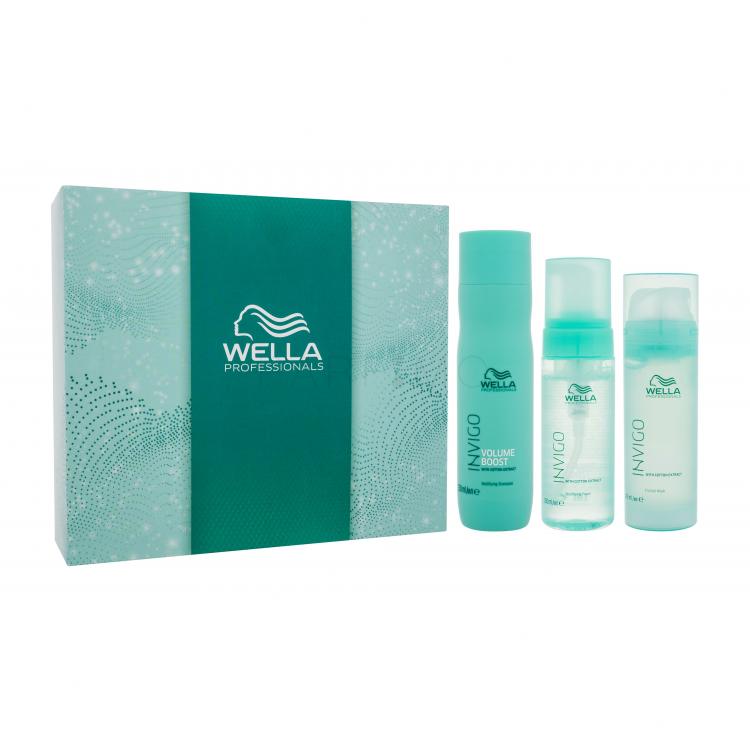 Wella Professionals Invigo Volume Boost Set cadou șampon Invigo Volume Boost 250 ml + mască de păr Invigo Volume Boost 145 ml + spumă pentru stilizarea părului Invigo Volume Boost 150 ml