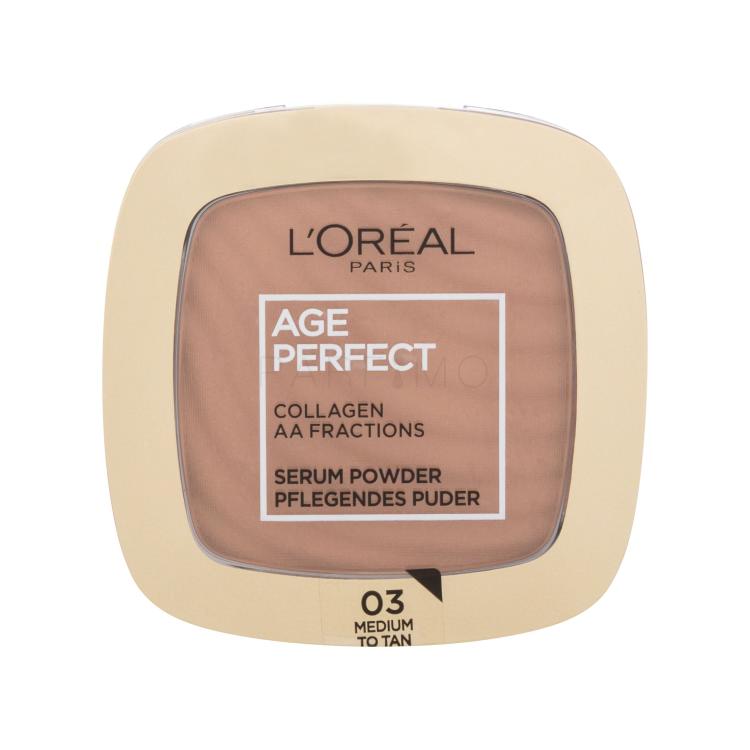 L&#039;Oréal Paris Age Perfect Serum Powder Pudră pentru femei 9 g Nuanţă 03 Medium To Tan