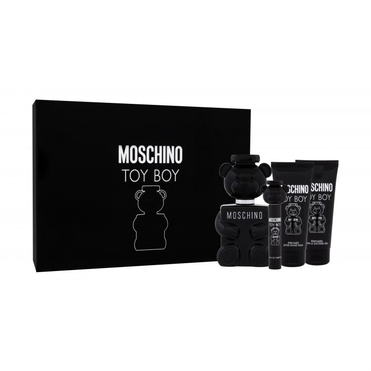 Moschino Toy Boy Set cadou Apă de parfum 100 ml + apă de parfum 10 ml + balsam după ras 100 ml + gel de duș 100 ml