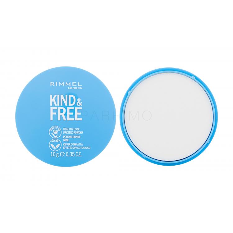 Rimmel London Kind &amp; Free Healthy Look Pressed Powder Pudră pentru femei 10 g Nuanţă 01 Translucent