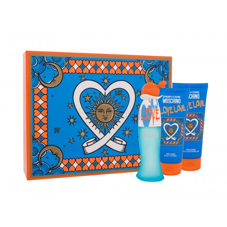 Moschino Cheap And Chic I Love Love Set cadou EDT 50 ml + Lapte de corp 100 ml + Gel de dus 100 ml