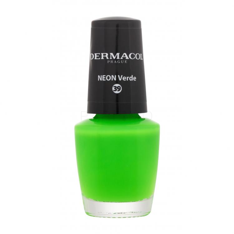 Dermacol Neon Lac de unghii pentru femei 5 ml Nuanţă 39 Neon Verde