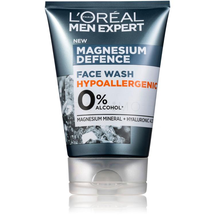 L&#039;Oréal Paris Men Expert Magnesium Defence Face Wash Gel demachiant pentru bărbați 100 ml