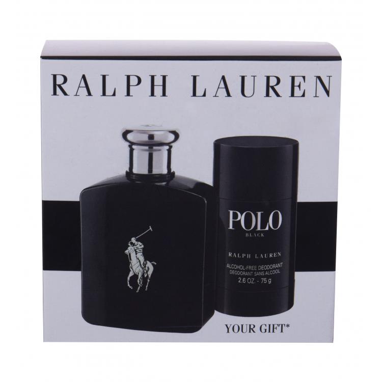 Ralph Lauren Polo Black Set cadou apa de toaleta 125 ml + deostick 75 ml