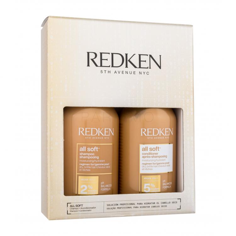 Redken All Soft Set cadou Șampon All Soft 300 ml + balsam All Soft 300 ml