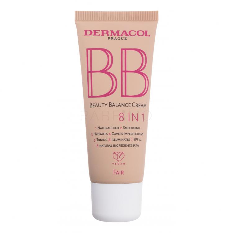 Dermacol BB Beauty Balance Cream 8 IN 1 SPF15 Cremă BB pentru femei 30 ml Nuanţă 1 Fair