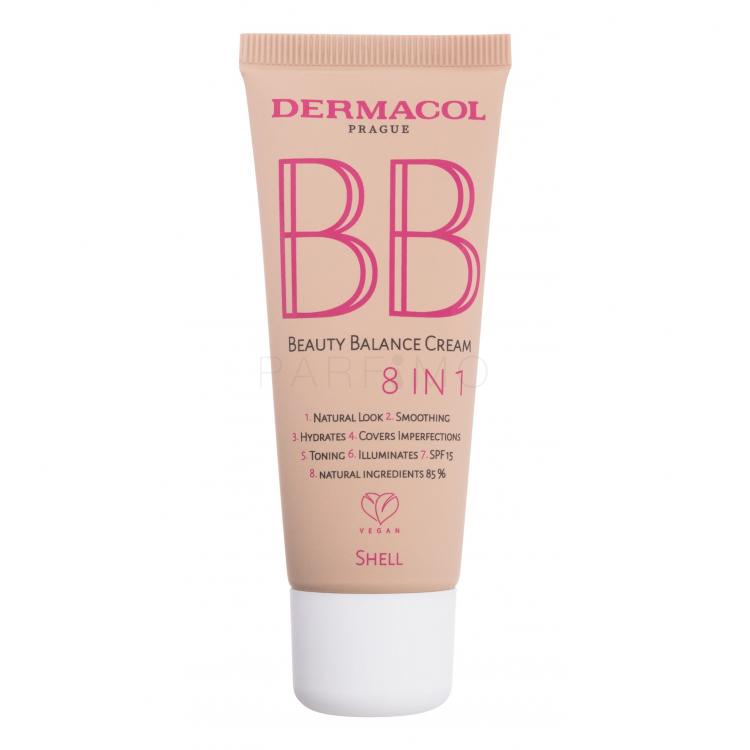 Dermacol BB Beauty Balance Cream 8 IN 1 SPF 15 Cremă BB pentru femei 30 ml Nuanţă 3 Shell