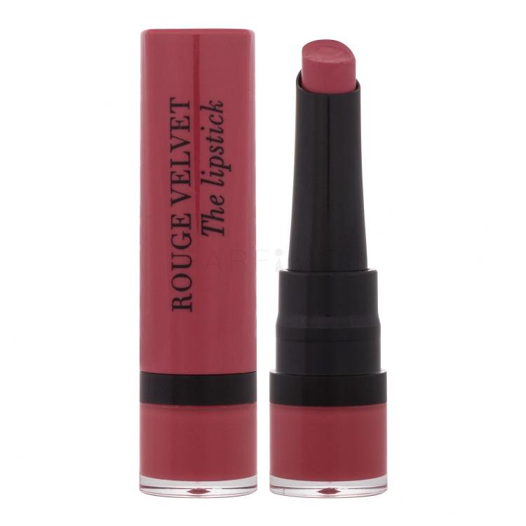 BOURJOIS Paris Rouge Velvet The Lipstick Ruj de buze pentru femei 2,4 ml Nuanţă 04 Hip Hip Pink
