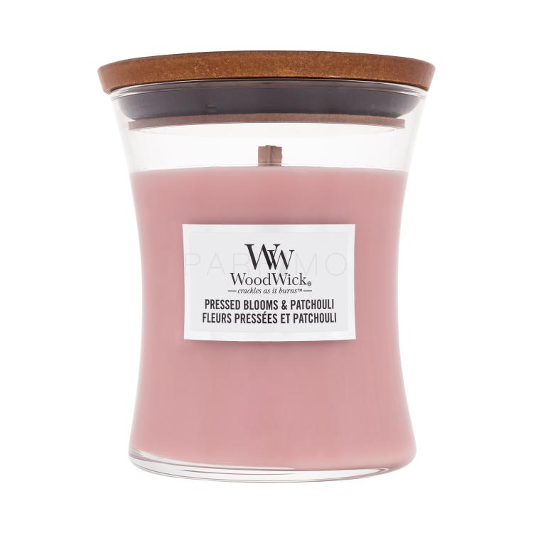 WoodWick Pressed Blooms &amp; Patchouli Lumânări parfumate 275 g