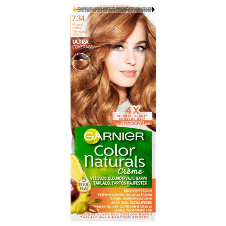Garnier Color Naturals Créme Vopsea de păr pentru femei 40 ml Nuanţă 7,34 Natural Copper