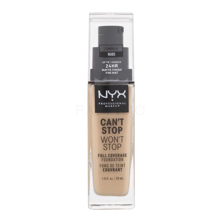 NYX Professional Makeup Can&#039;t Stop Won&#039;t Stop Fond de ten pentru femei 30 ml Nuanţă 6.5 Nude