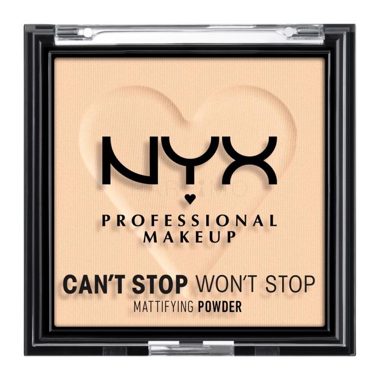 NYX Professional Makeup Can&#039;t Stop Won&#039;t Stop Mattifying Powder Pudră pentru femei 6 g Nuanţă 02 Light