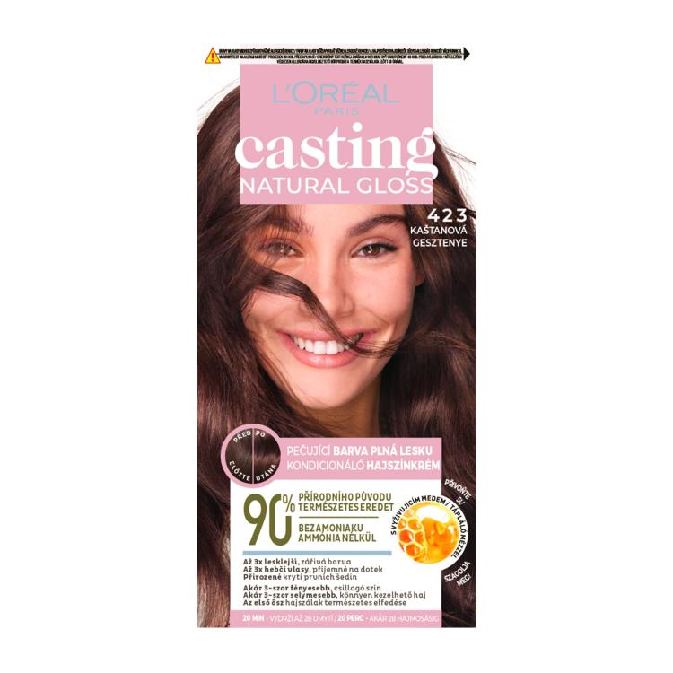 L&#039;Oréal Paris Casting Natural Gloss Vopsea de păr pentru femei 48 ml Nuanţă 423