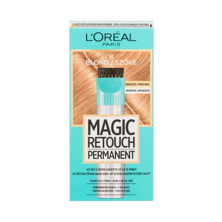 L&#039;Oréal Paris Magic Retouch Permanent Vopsea de păr pentru femei 18 ml Nuanţă 8 Blond