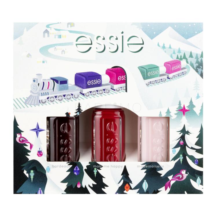 Essie Nail Polish Christmas Mini Trio Pack Set cadou Lac de unghii 15 ml + lac de unghii 15 ml + lac de unghii 15 ml
