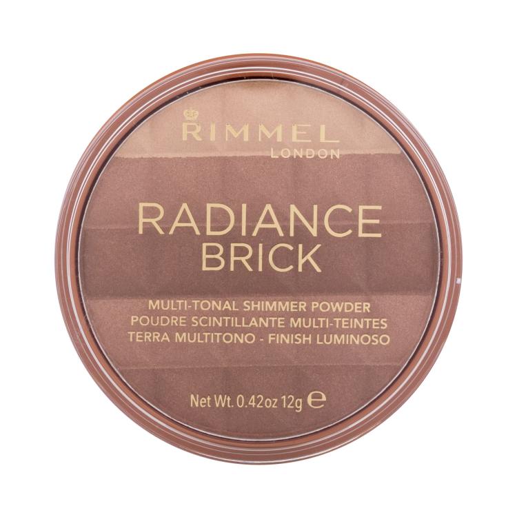 Rimmel London Radiance Brick Bronzante pentru femei 12 g Nuanţă 002 Medium