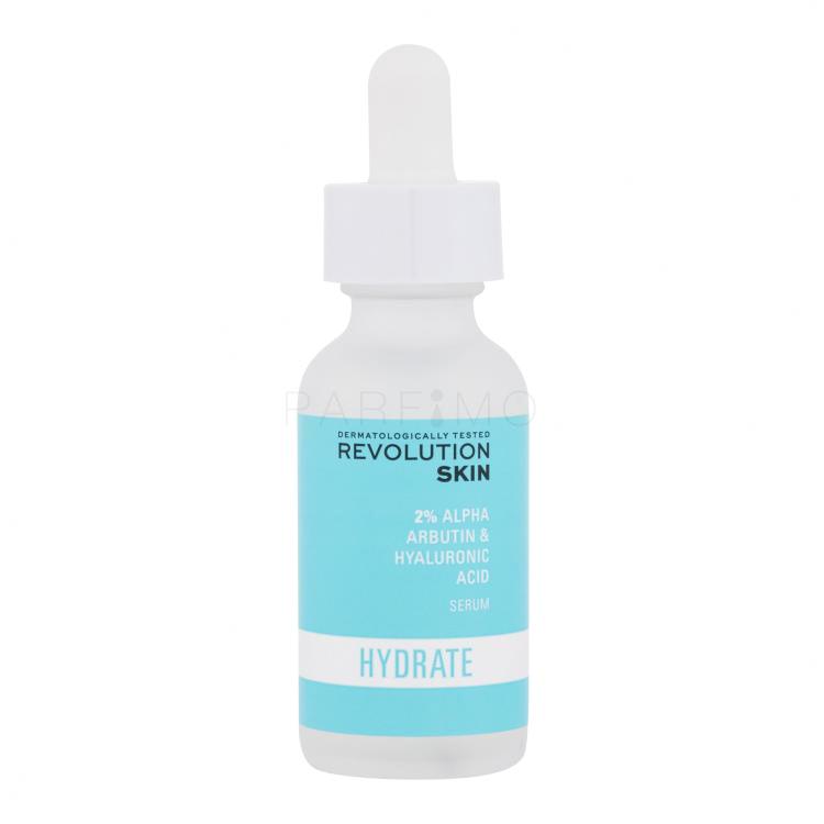 Revolution Skincare Hydrate 2% Alpha Arbutin &amp; Hyaluronic Acid Serum Ser facial pentru femei 30 ml