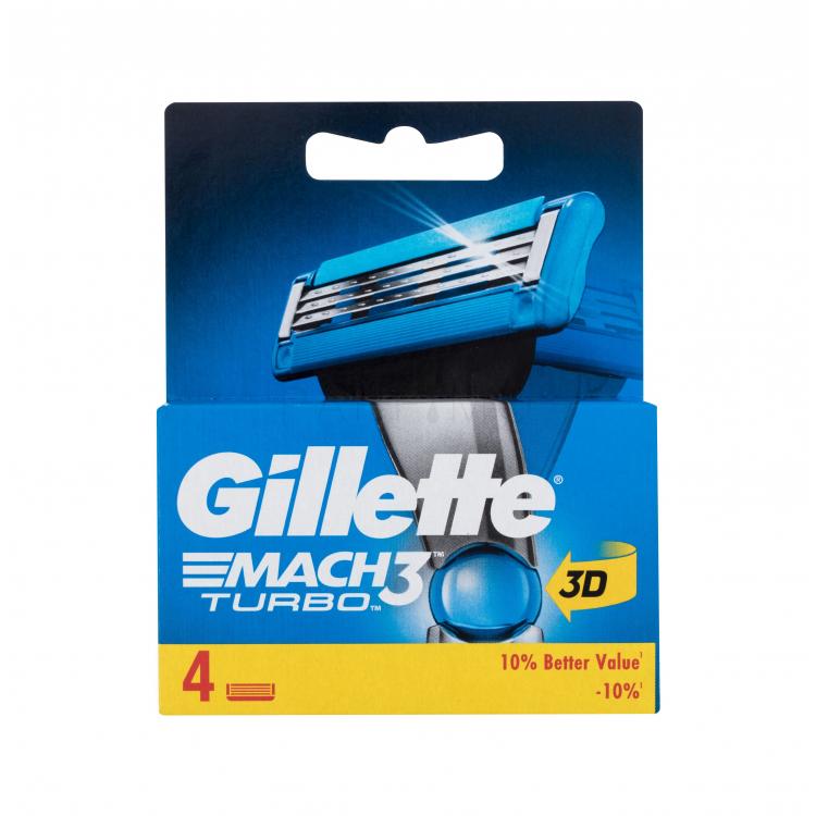 Gillette Mach3 Turbo 3D Rezerve lame pentru bărbați Set