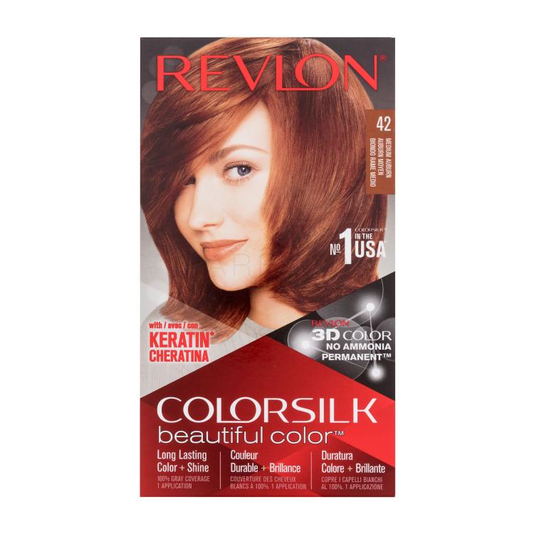 Revlon Colorsilk Beautiful Color Vopsea de păr pentru femei Nuanţă 42 Medium Auburn Set
