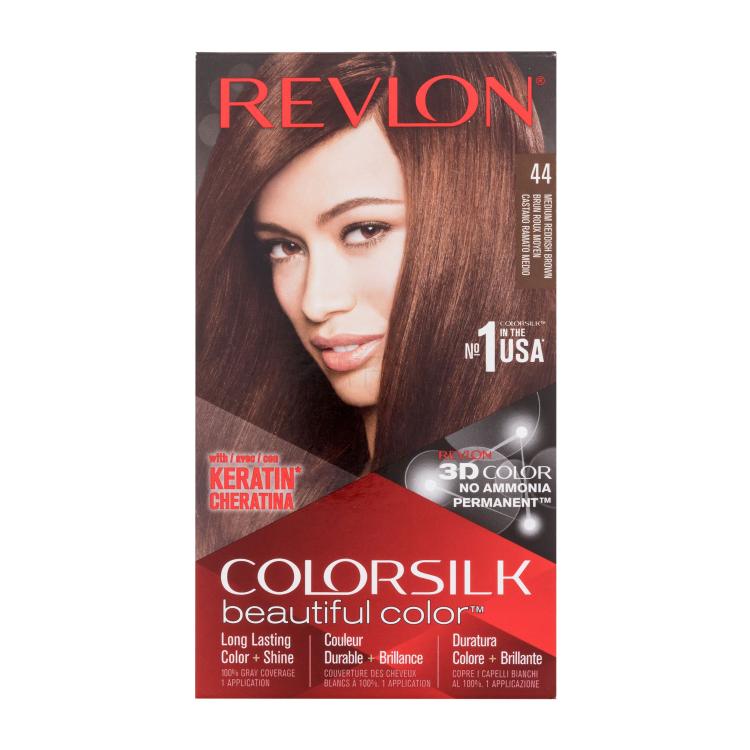 Revlon Colorsilk Beautiful Color Vopsea de păr pentru femei Nuanţă 44 Medium Reddish Brown Set