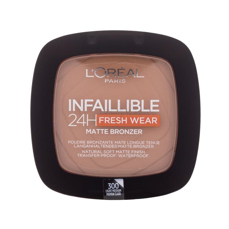 L&#039;Oréal Paris Infaillible 24H Fresh Wear Matte Bronzer Bronzante pentru femei 9 g Nuanţă 300 Light Medium
