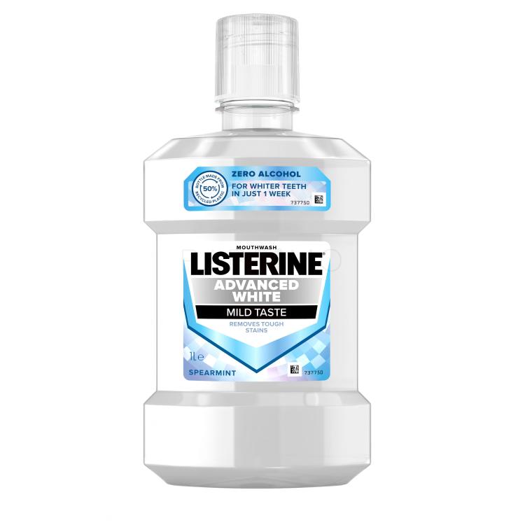 Listerine Advanced White Mild Taste Mouthwash Apă de gură 1000 ml