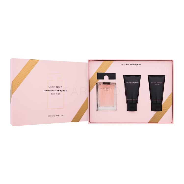 Narciso Rodriguez For Her Musc Noir Set cadou Apă de parfum 50 ml + cremă de corp 50 ml + gel de duș 50 ml