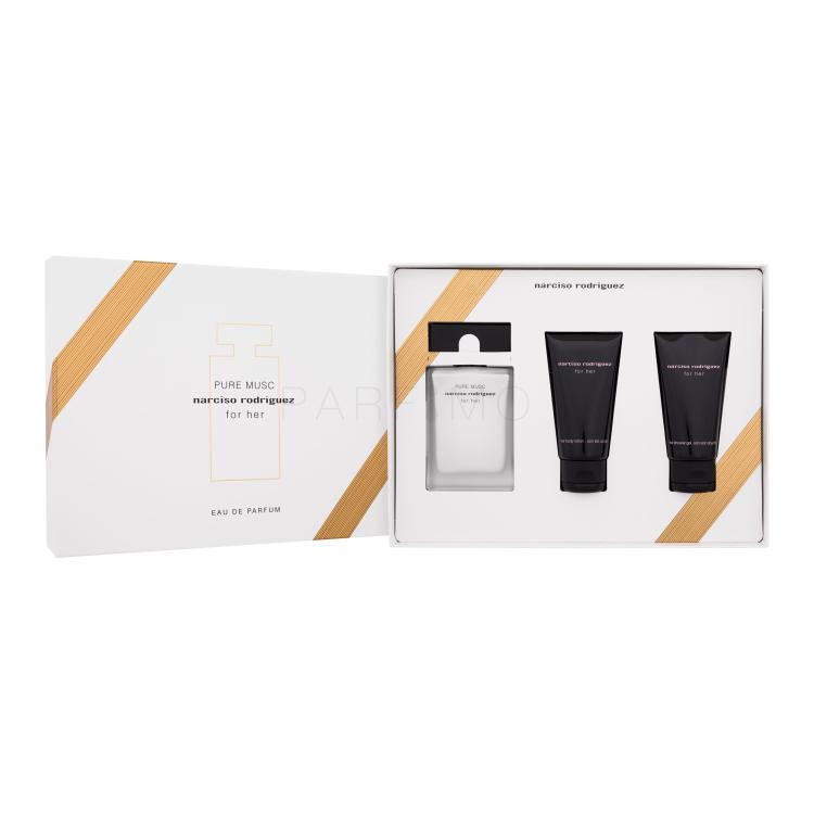 Narciso Rodriguez For Her Pure Musc Set cadou Apă de parfum 50 ml + gel de duș 50 ml + cremă de corp 50 ml