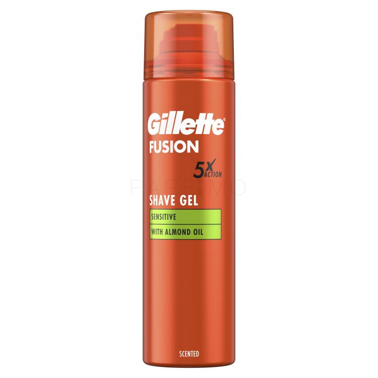 Gillette Fusion Sensitive Shave Gel Gel de ras pentru bărbați 200 ml