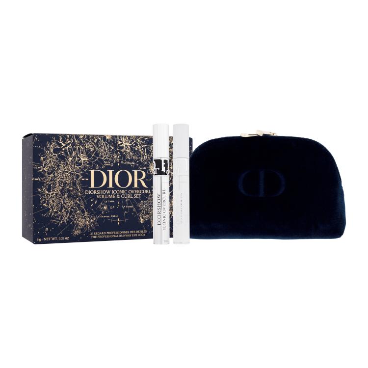 Christian Dior Diorshow Iconic Overcurl Set cadou Mascara Diorshow Iconic Overcurl 6 g + baza pentru mascara Diorshow Maximizer 3D 10 ml + geantă cosmetică
