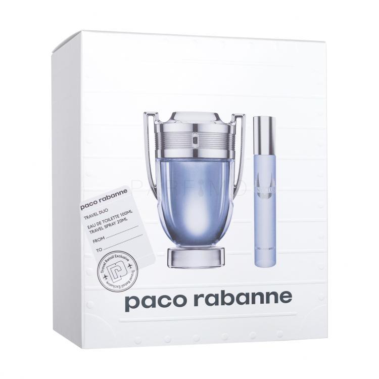 Paco Rabanne Invictus Set cadou Apă de toaletă 100 ml + apă de toaletă 20 ml