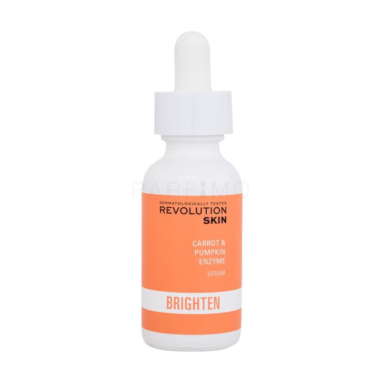 Revolution Skincare Brighten Carrot &amp; Pumpkin Enzyme Serum Ser facial pentru femei 30 ml