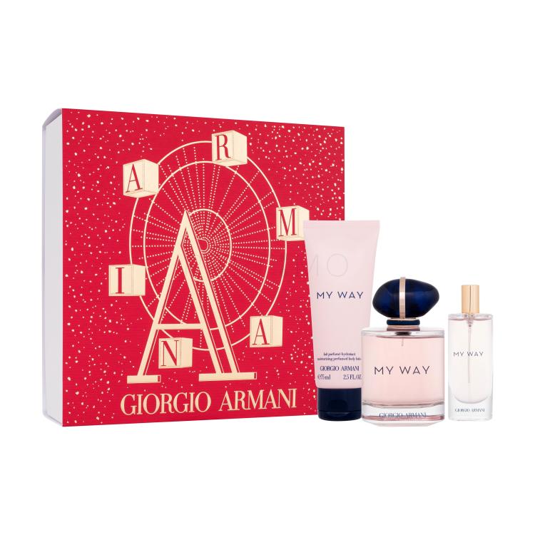 Giorgio Armani My Way Set cadou pentru femei Apă de parfum 90 ml + loțiune de corp 75 ml + apă de parfum 15 ml