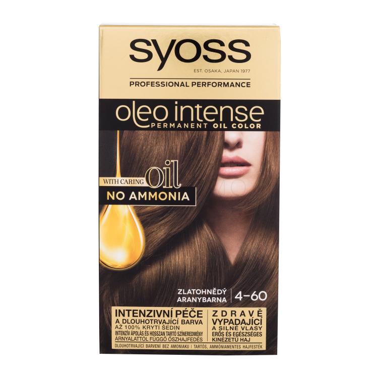 Syoss Oleo Intense Permanent Oil Color Vopsea de păr pentru femei 50 ml Nuanţă 4-60 Gold Brown