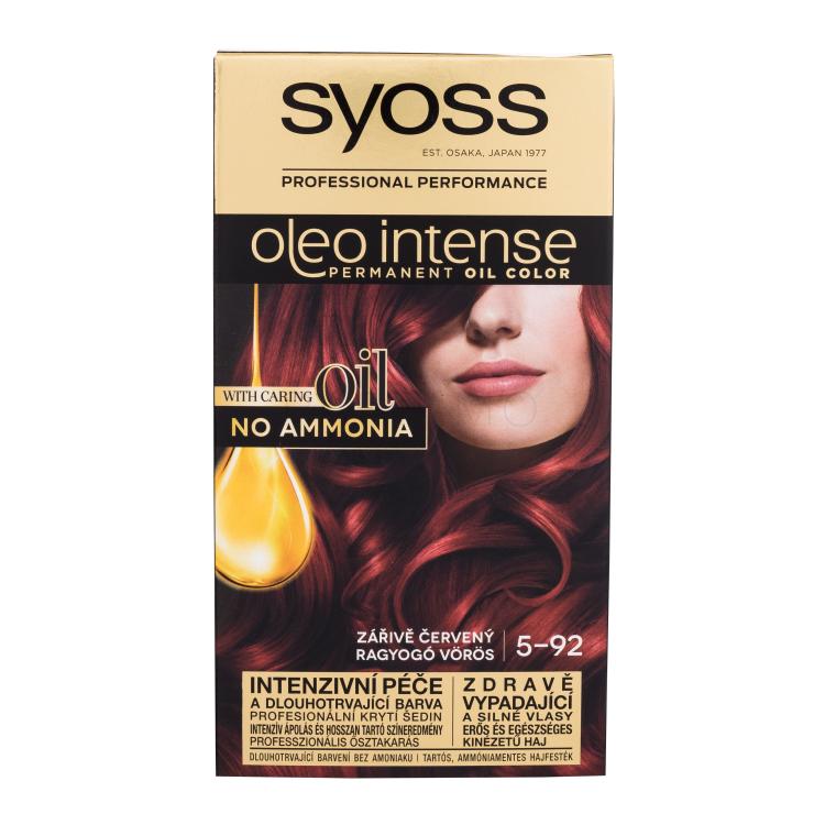 Syoss Oleo Intense Permanent Oil Color Vopsea de păr pentru femei 50 ml Nuanţă 5-92 Bright Red