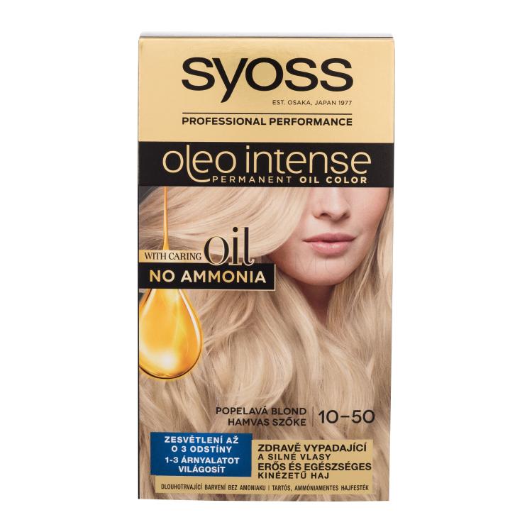 Syoss Oleo Intense Permanent Oil Color Vopsea de păr pentru femei 50 ml Nuanţă 10-50 Ashy Blond