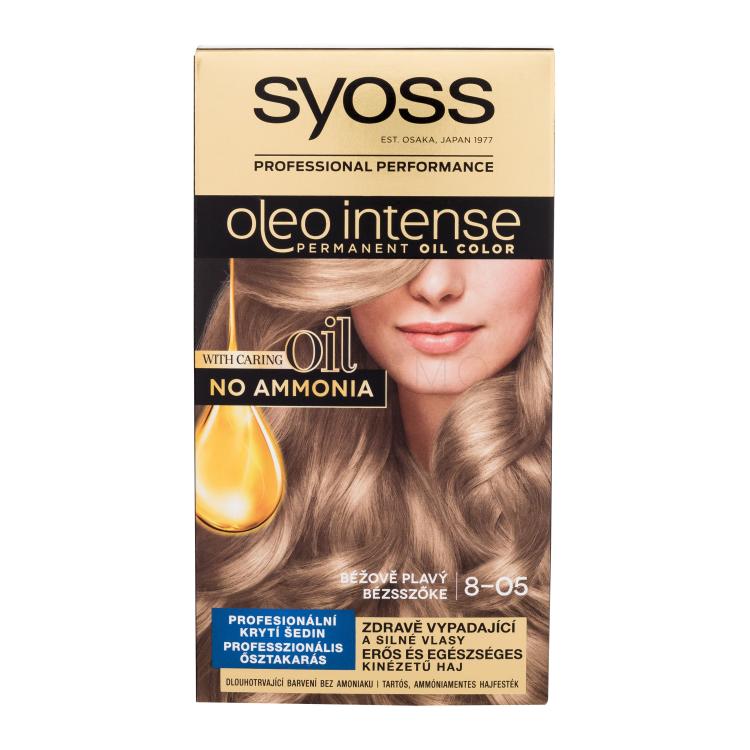 Syoss Oleo Intense Permanent Oil Color Vopsea de păr pentru femei 50 ml Nuanţă 8-05 Beige Blond