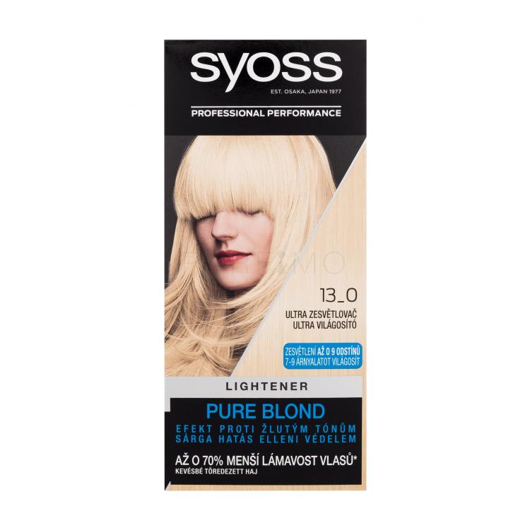 Syoss Permanent Coloration Lightener Vopsea de păr pentru femei 50 ml Nuanţă 13-0 Ultra Lightener