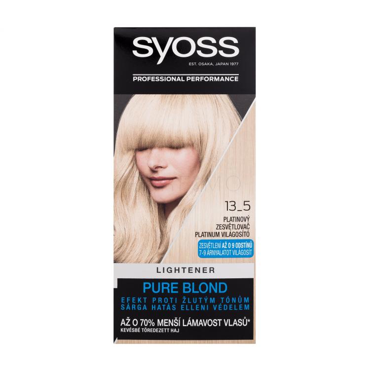 Syoss Permanent Coloration Lightener Vopsea de păr pentru femei 50 ml Nuanţă 13-5 Platinum Lightener