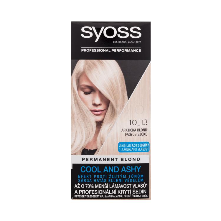 Syoss Permanent Coloration Permanent Blond Vopsea de păr pentru femei 50 ml Nuanţă 10-13 Arctic Blond