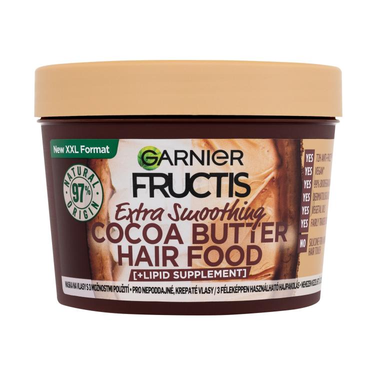 Garnier Fructis Hair Food Cocoa Butter Extra Smoothing Mask Mască de păr pentru femei 400 ml