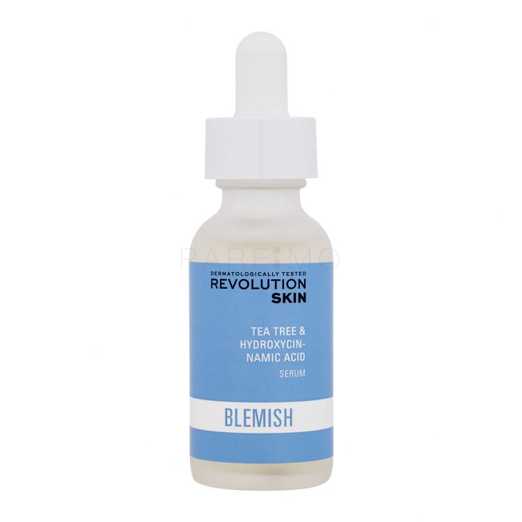 Revolution Skincare Blemish Tea Tree &amp; Hydroxycinnamic Acid Serum Ser facial pentru femei 30 ml