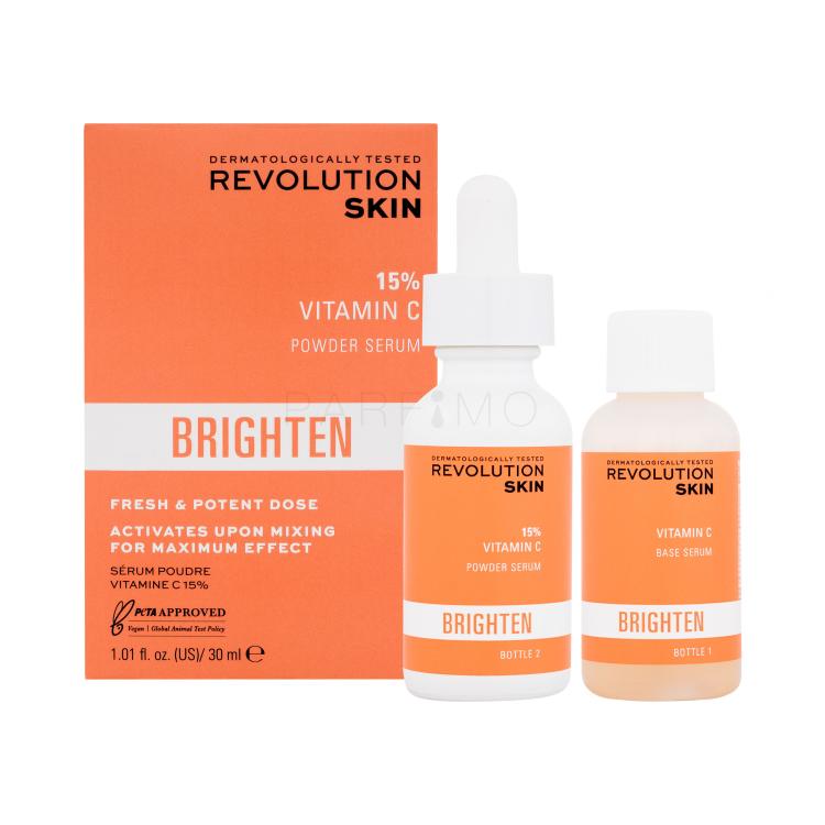 Revolution Skincare Brighten 15% Vitamin C Powder Serum Ser facial pentru femei 30 ml