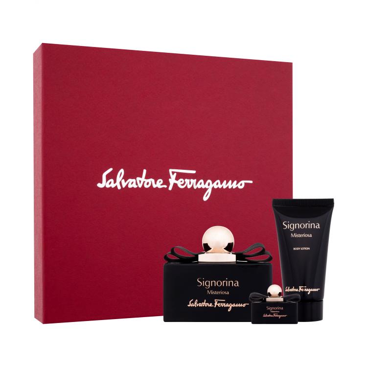 Salvatore Ferragamo Signorina Misteriosa Set cadou Apă de parfum 100 ml + apă de parfum 5 ml + loțiune de corp 50 ml