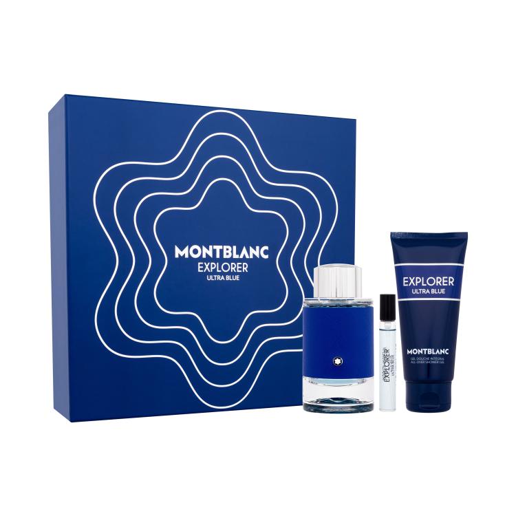 Montblanc Explorer Ultra Blue SET1 Set cadou Apă de parfum 100 ml + apă de parfum 7,5 ml + gel de duș 100 ml
