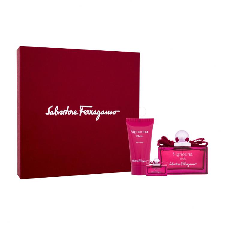 Salvatore Ferragamo Signorina Ribelle Set cadou Apă de parfum 100 ml + loțiune de corp 50 ml + apă de parfum 5 ml