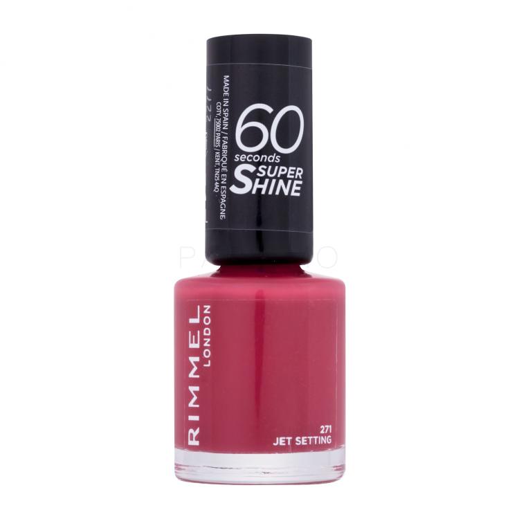 Rimmel London 60 Seconds Super Shine Lac de unghii pentru femei 8 ml Nuanţă 271 Jet Setting