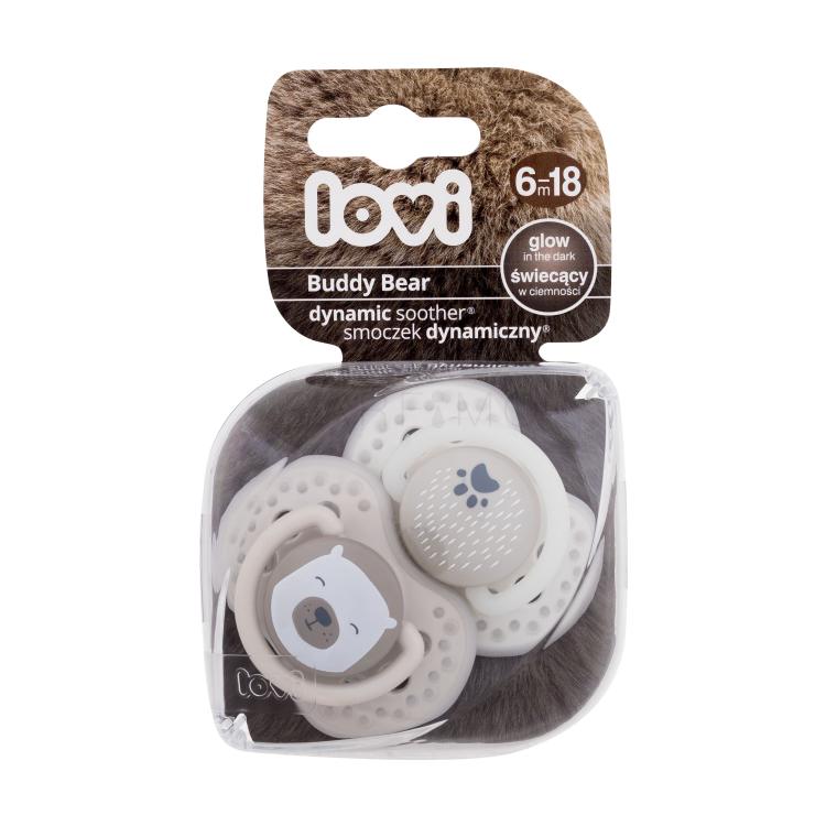 LOVI Buddy Bear Dynamic Soother 6-18m Suzete pentru copii 2 buc